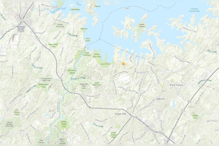 Third Minor Earthquake in One Week Detected Near Buford in Metro Atlanta, No Damage Reported