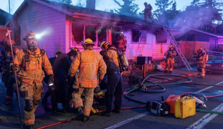 Three Gresham Firefighters Injured Battling Duplex Blaze, One in Critical Condition