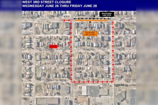 Traffic Alert: Eastbound Lane on West Third Street in Duluth Closed for Utility Work June 26-28