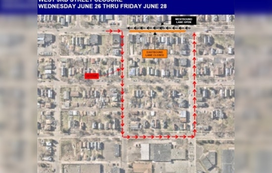 Traffic Alert: Eastbound Lane on West Third Street in Duluth Closed for Utility Work June 26-28