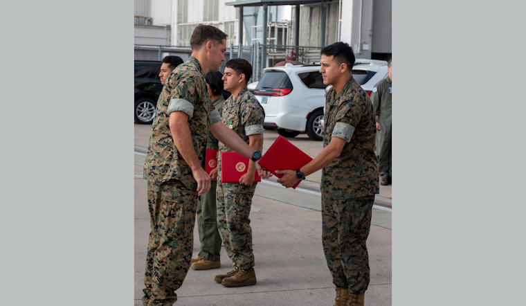 US Marines from VMFA-112 Cowboys Receive Navy and Marine Corps Achievement Medals at NAS JRB Fort Worth