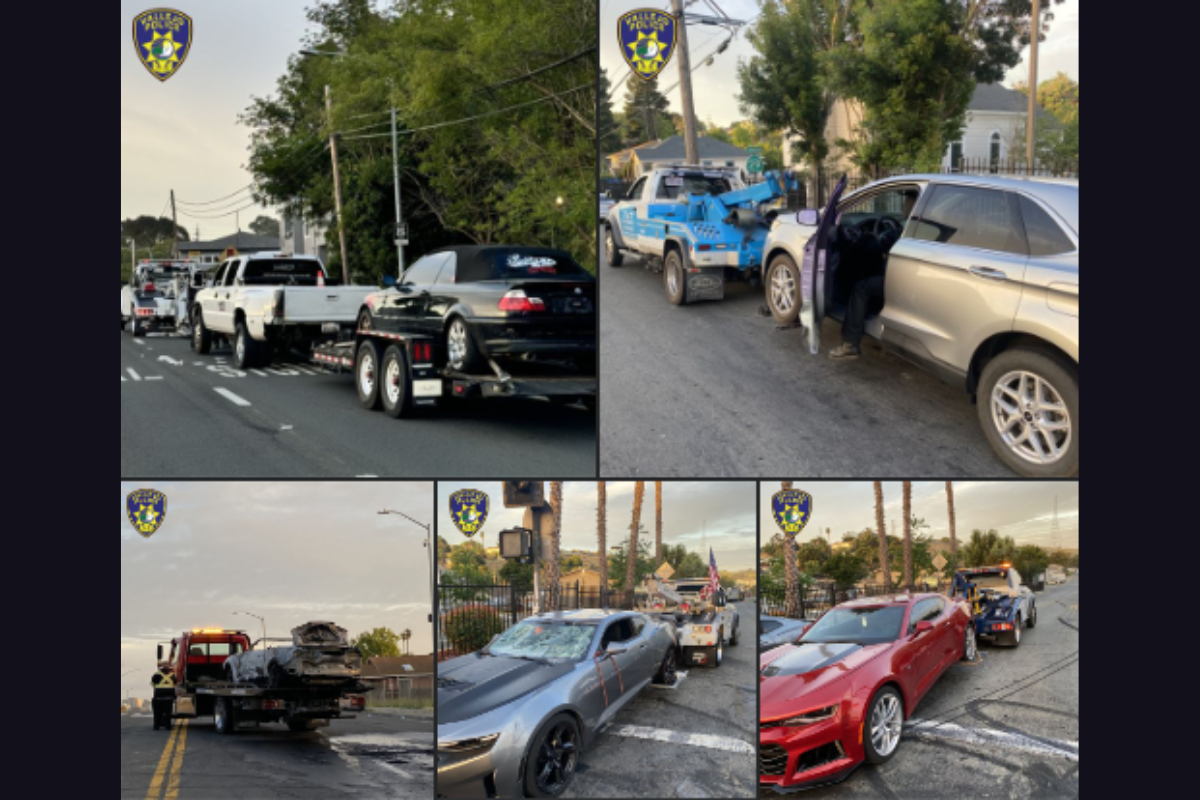 Vallejo Police Crack Down on Illegal Sideshow, Impound Vehicles and
