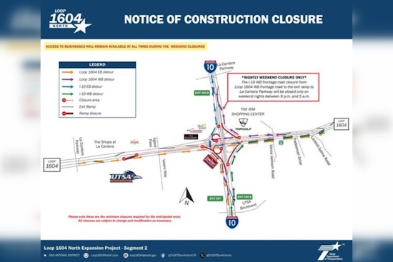 Weekend Roadwork on San Antonio’s Northwest Side to Cause Driving Delays