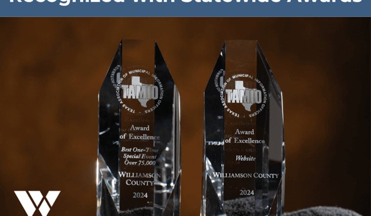 Williamson County Honored with Two TAMIO Awards for Excellence in Public Communications at San Antonio Conference