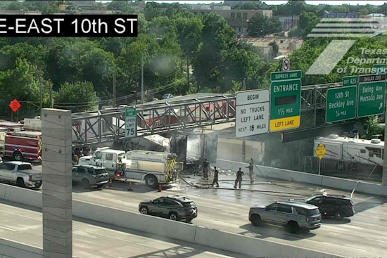 18-Wheeler Blaze on I-35 Causes Rush Hour Delays in Dallas, Authorities Urge Alternate Routes