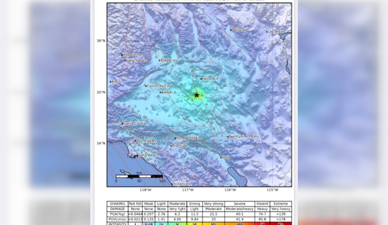 4.9-Magnitude Earthquake Rattles Mojave Desert, Tremors Felt from Las Vegas to Los Angeles