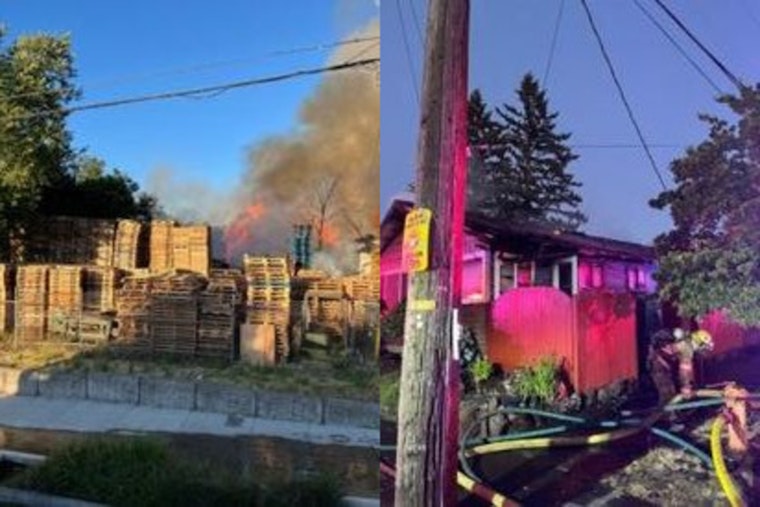 Portland Fire & Rescue Combats Intense NE Portland Pallet Recycling Site Blaze, No Injuries Reported