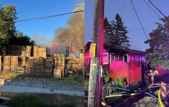 Portland Fire & Rescue Combats Intense NE Portland Pallet Recycling Site Blaze, No Injuries Reported