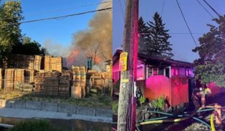 Portland Fire & Rescue Combats Intense NE Portland Pallet Recycling Site Blaze, No Injuries Reported
