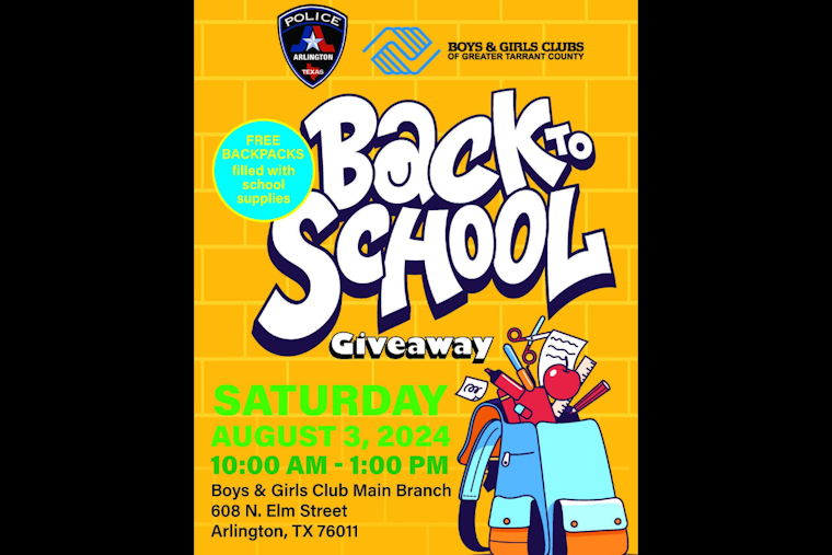 Arlington Police Department Hosts Back-to-School Bash to Provide Students with Free Supplies