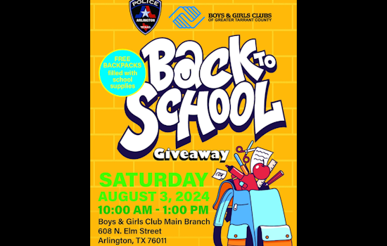 Arlington Police Department Hosts Back-to-School Bash to Provide Students with Free Supplies