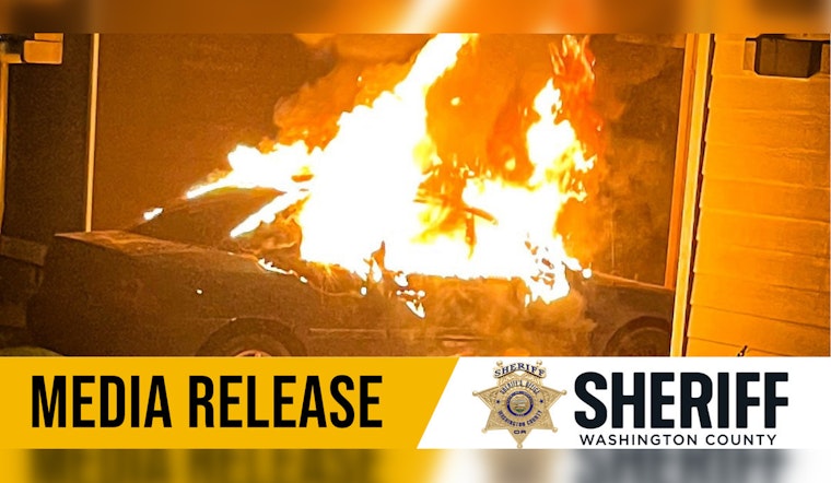 Arson Investigation Underway in Beaverton After Vehicle Set Ablaze, Suspect at Large