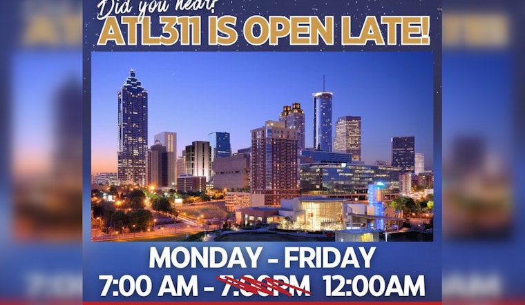 ATL311 Boosts Service for Atlanta Residents with Extended Hours for Non-Emergency Issues