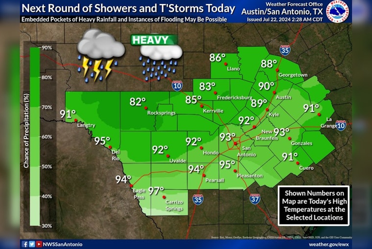 Austin Prepares for Rain-Filled Week with Strong Chance of Showers and Storms