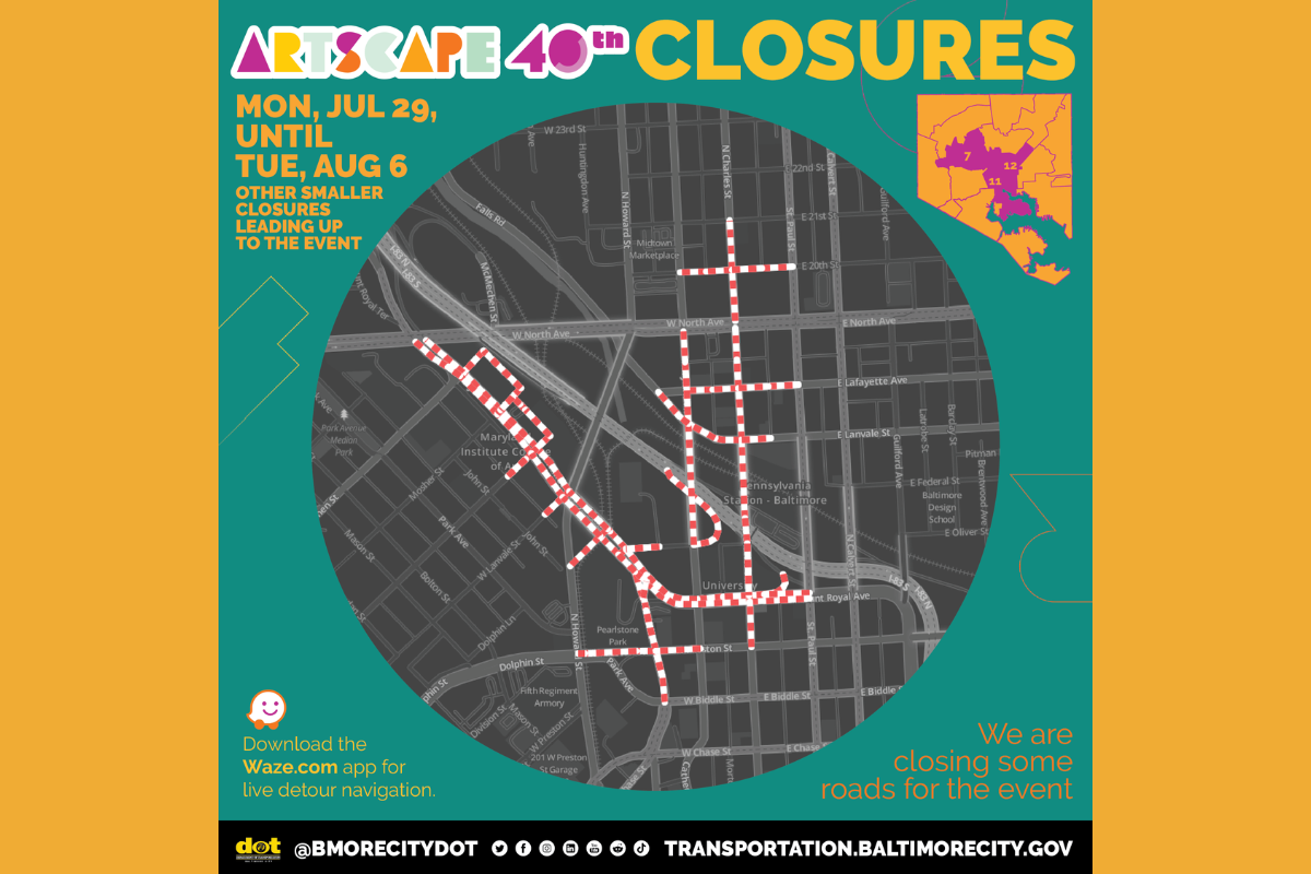 Baltimore's Artscape Festival 2024 Prompts Citywide Traffic Alerts and