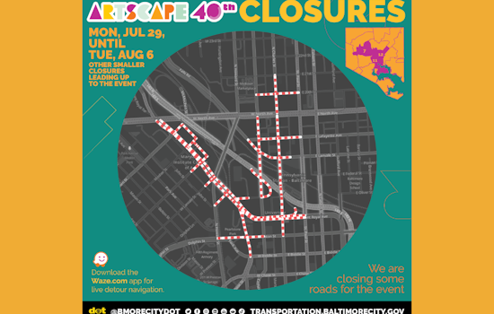 Baltimore's Artscape Festival 2024 Prompts Citywide Traffic Alerts and Road Closures