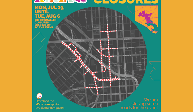 Baltimore's Artscape Festival 2024 Prompts Citywide Traffic Alerts and Road Closures