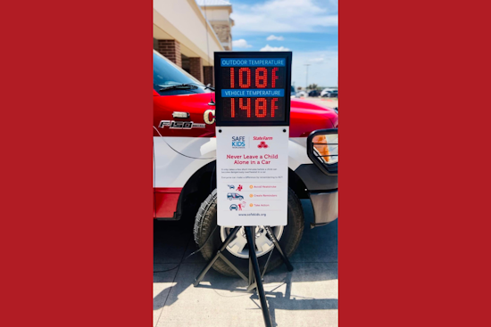 Bartonville Police and Safe Kids Highlight the Risks of Vehicular Heatstroke with Stark Demonstration Outside Kroger Store