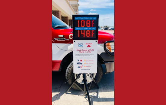 Bartonville Police and Safe Kids Highlight the Risks of Vehicular Heatstroke with Stark Demonstration Outside Kroger Store