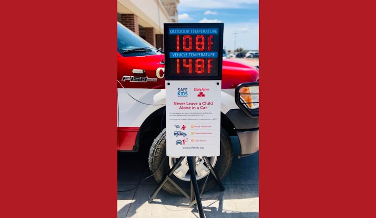Bartonville Police and Safe Kids Highlight the Risks of Vehicular Heatstroke with Stark Demonstration Outside Kroger Store