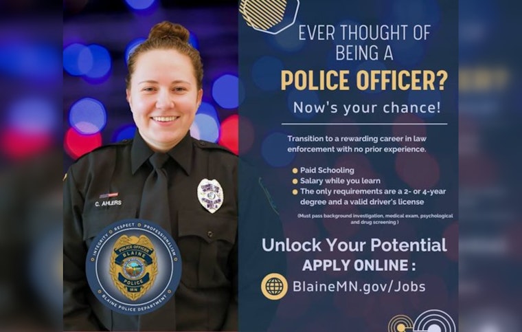Blaine Police Department Invites Aspiring Officers to Join the Force with Paid Training Initiative