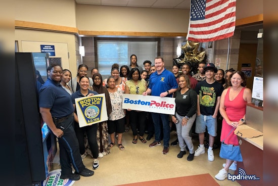 Boston Police Gift Care Packages to New College Students in Community-Support Effort