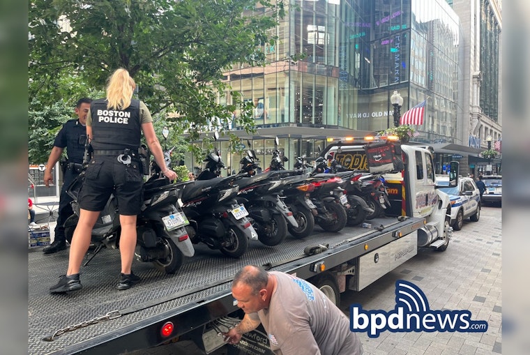 Boston Police Seize Nine Mopeds in Pedestrian Zone Crackdown at Downtown Crossing