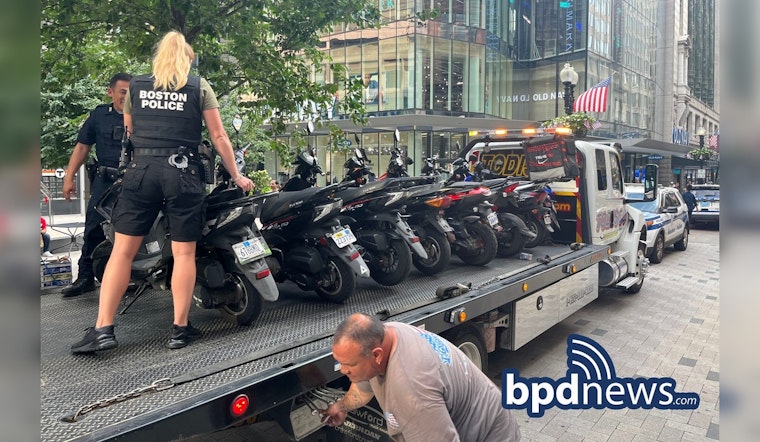 Boston Police Seize Nine Mopeds in Pedestrian Zone Crackdown at Downtown Crossing