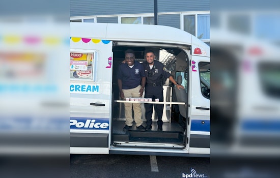 Boston Police Sweeten Community Relations with Ice Cream Truck at Jamaica Plain Block Party