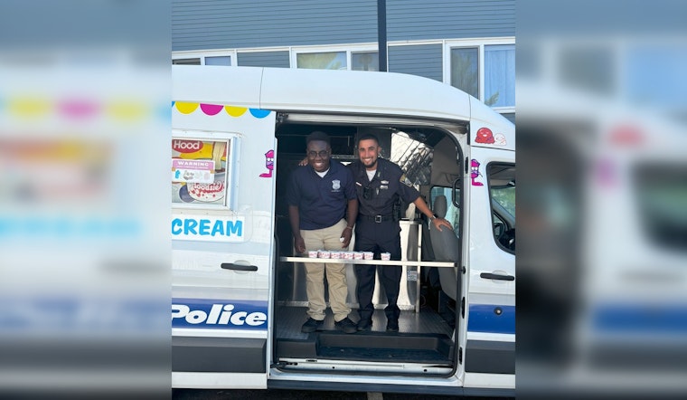 Boston Police Sweeten Community Relations with Ice Cream Truck at Jamaica Plain Block Party