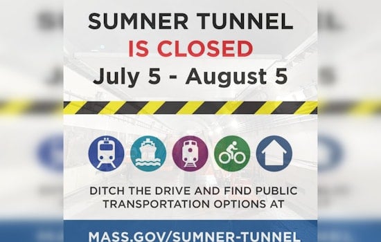 Boston's Sumner Tunnel Closes for Month-Long Renovation, MassDOT Urges Public Transit Use