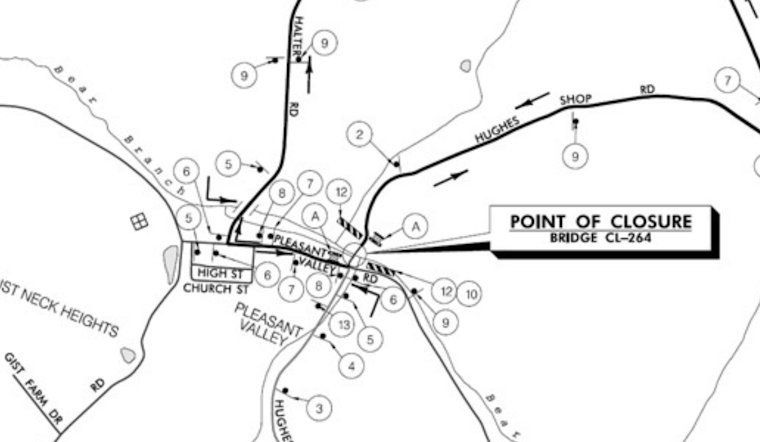 Carroll County's Hughes Shop Rd Closure Begins Due to Structure Replacement, Officials Urge Patience and Offer Detours