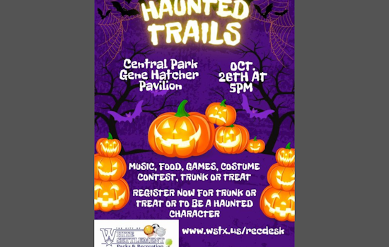 Central Park to Host Inaugural Haunted Trails Event in White Settlement: Registration Now Open for Spooky Season Celebration