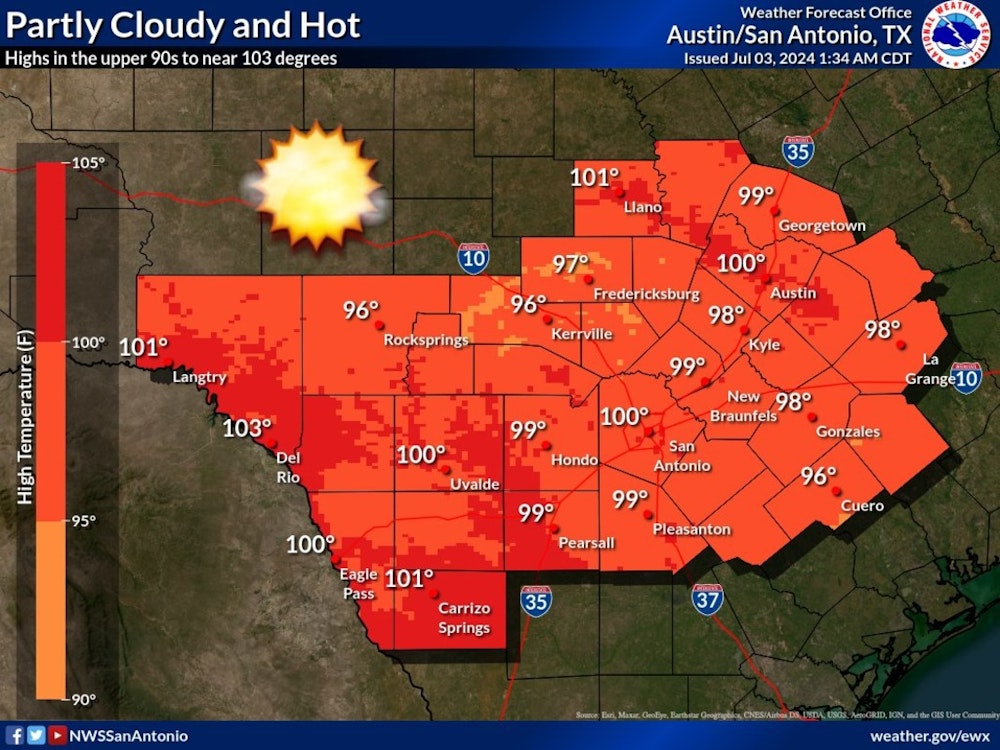 Central Texas Faces 100-Degree Heat Wave as Hurricane Beryl Poses New Threats to the Region