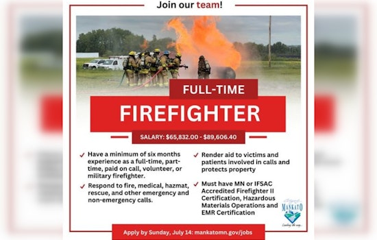 City of Mankato Seeks Heroic Figures to Join Firefighting Ranks in Community Service Drive