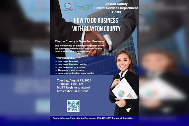 Clayton County Invites Entrepreneurs to 'Doing Business' Workshop for Insight on Licensing and Procurement Opportunities