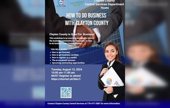 Clayton County Invites Entrepreneurs to 'Doing Business' Workshop for Insight on Licensing and Procurement Opportunities