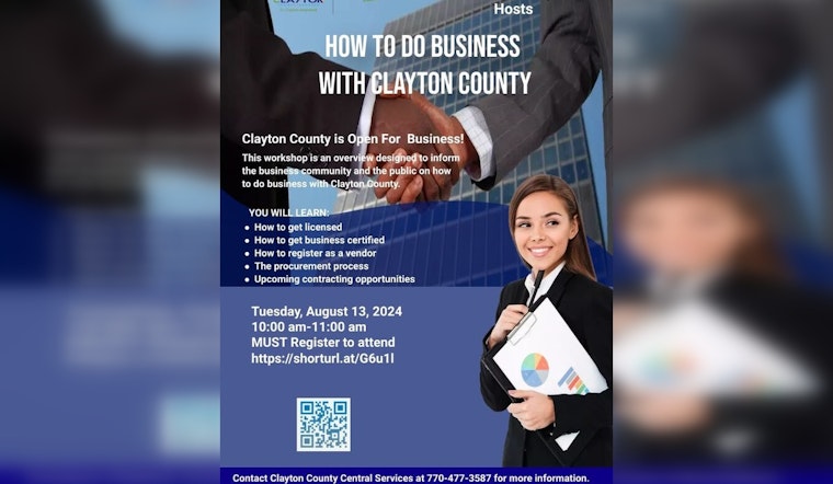 Clayton County Invites Entrepreneurs to 'Doing Business' Workshop for Insight on Licensing and Procurement Opportunities