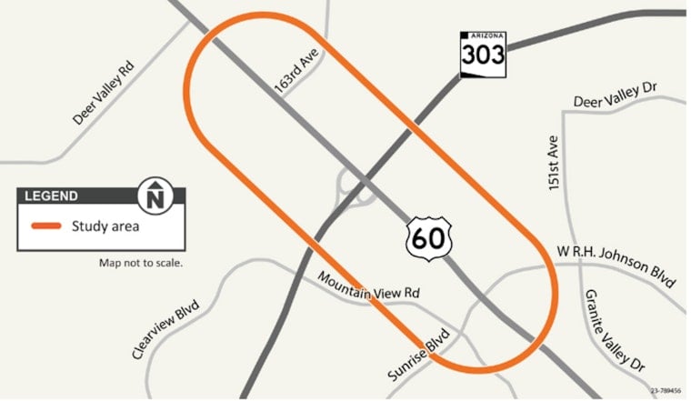 Construction on Loop 303 and Grand Avenue Interchange in Surprise Today, ADOT Announces Lane Expansions and Closures