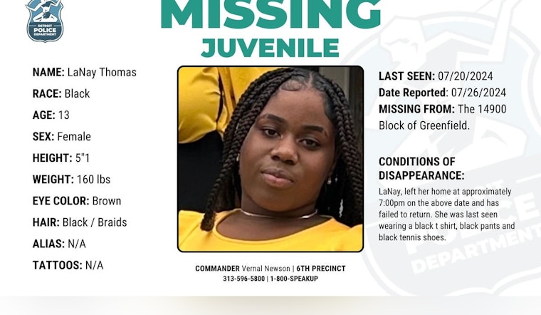 Detroit Community and Police Unite in Search for Missing 13-Year-Old LaNay Thomas