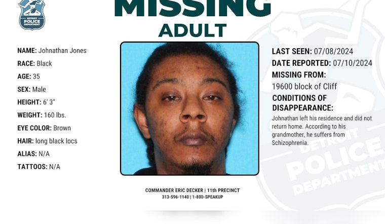 Detroit Police and Community Rally to Locate Missing Man Johnathan Jones Amid Safety Concerns