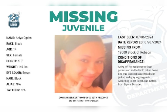 Detroit Police Seek Help to Find Missing 14-Year-Old Aniya Ogden, Community Rallies to Intensify Search