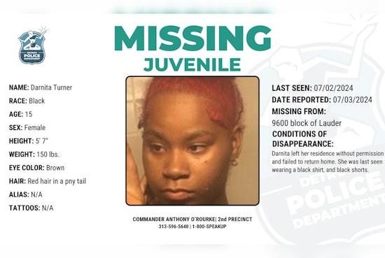 Detroit Police Seeks Public's Help in Search for Missing 15-Year-Old Darnita Turner