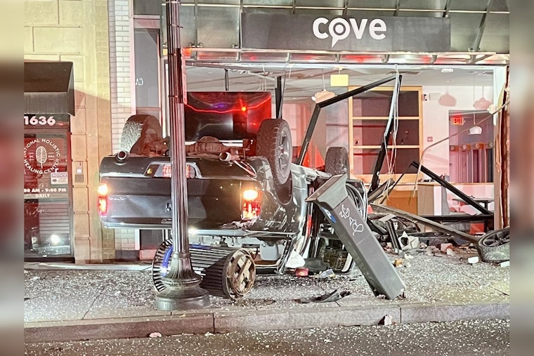 Driver and Passenger Sought After Truck Crashes into Office Building Near Dupont Circle in D.C.