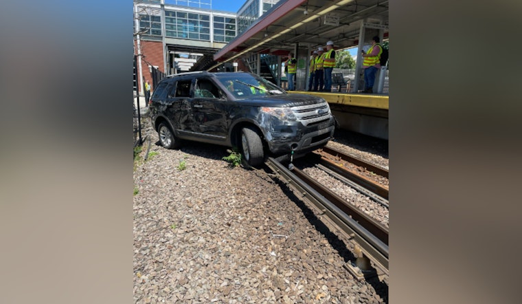 Driver Charged After Crashing Car onto MBTA Train Tracks, Disrupting Service at Savin Hill Station