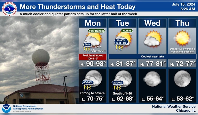 Excessive Heat and Severe Thunderstorms Threaten Chicago, With Potential Flash Flooding and Tornadoes