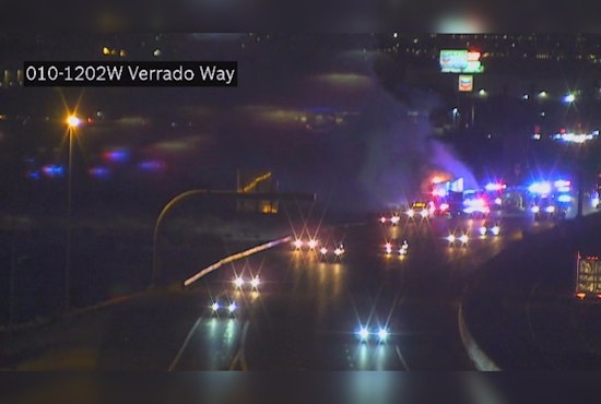 FedEx Trailer Engulfed in Flames on I-10 in Buckeye, Disrupts Traffic but No Injuries Reported