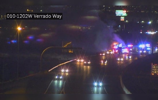 FedEx Trailer Engulfed in Flames on I-10 in Buckeye, Disrupts Traffic but No Injuries Reported
