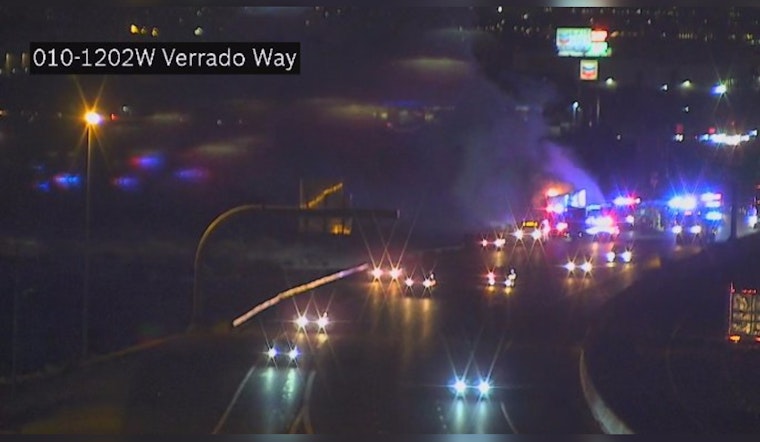 FedEx Trailer Engulfed in Flames on I-10 in Buckeye, Disrupts Traffic but No Injuries Reported