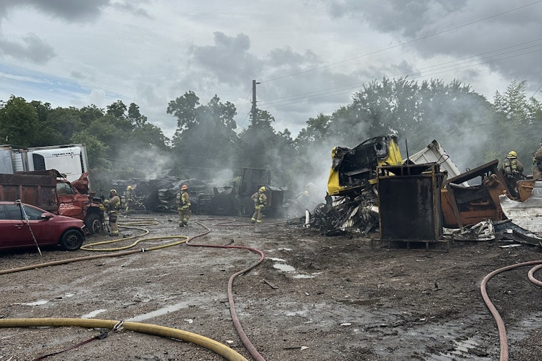 Firefighters Tame Vehicular Inferno at North Austin Salvage Yard, One Injured